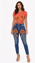 Load image into Gallery viewer, Tiger Lilies Graphic Denim & Tee Set - Rich and Rich Homeopportunities