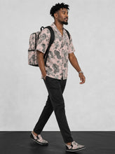 Load image into Gallery viewer, A Rich and Rich Men's Pink Abstract 3-Piece Hawaiian Shirt, Slip-On Canvas Shoes & Backpack Set | Casual Vacation Travel Outfit