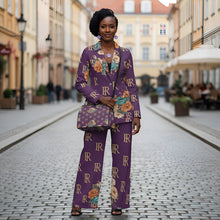 Load image into Gallery viewer, Rich and Rich Purple Floral Kisslock Crossbody Women's Shoulder Bag