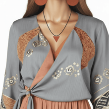 Load image into Gallery viewer, Orange Feng Shui Inspired Wooden Pendant Geometric Shapes - Rich and Rich Homeopportunities