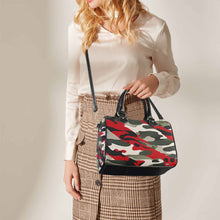 Load image into Gallery viewer, R&RH Red and Green Camouflage Women's PU leather Handbag