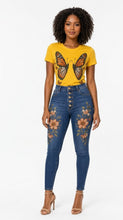 Load image into Gallery viewer, Monarch Butterfly Graphic Denim & Tee Set - Rich and Rich Homeopportunities