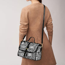 Load image into Gallery viewer, Rich and Rich Women's Fly Girl Leather Black Satchel Bag - Rich and Rich Homeopportunities