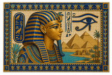 Load image into Gallery viewer, AncientCraft — The Golden Pharaoh | 1000-Piece Wooden Egyptian Mosaic Jigsaw Puzzle - Rich and Rich Homeopportunities