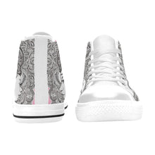 Load image into Gallery viewer, R&RH PinkDestiny Pink Womens Classic High Top Canvas Shoe Women's Classic High Top Canvas Shoes (Model 017)