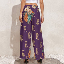 Load image into Gallery viewer, Rich and Rich Women's Purple Designer Wide Leg Pants