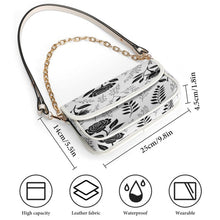 Load image into Gallery viewer, Rich and Rich Black Rose Noir Floral Flap Women's White Shoulder Handbag