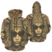 Load image into Gallery viewer, Rich and Rich Retro-Inspired Mixed Media Women's Brown Caricature Hoodie