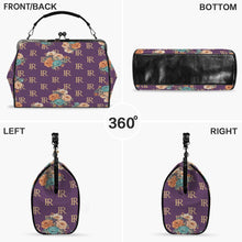 Load image into Gallery viewer, Rich and Rich Purple Floral Kisslock Crossbody Women's Shoulder Bag