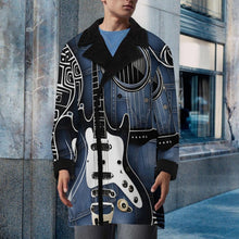 Load image into Gallery viewer, Rich and Rich Men's Blue Guitar Double Breasted Coat
