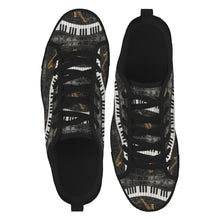 Load image into Gallery viewer, Rich and Rich Men’s Black Camo Piano Saxophone Canvas Sneakers - Rich and Rich Homeopportunities