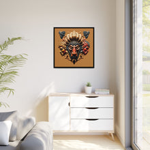 Load image into Gallery viewer, Multi-Color Framed Canvas Wall Art - Tribal Mask Decor