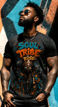 Load image into Gallery viewer, Rich and Rich Soul Tribe Rise Men’s T-Shirt | All-Over Print Streetwear Tee with Ancestral Art Energy - Rich and Rich Homeopportunities