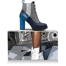 Load image into Gallery viewer, Rich and Rich Polkadotdushion Elastic Women's Blue Designer Boot - Rich and Rich Homeopportunities