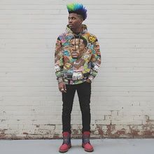 Load and play video in Gallery viewer, Rich and Rich Multicolor Basketball Man Caricature Men's Hoodie