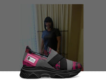 Load image into Gallery viewer, Rich and Rich Be Sure Women's Elastic Magenta Gray Slipon Sneaker - Rich and Rich Homeopportunities