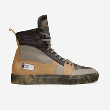 Load image into Gallery viewer, R&RH Biz Extra Large High-Top Camo Brown Unisex Sneaker