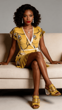 Load image into Gallery viewer, Rich and Rich Women's Pale Yellow Tea Dress | Women’s Designer Sleeveless Wrap Mini Dress - Rich and Rich Homeopportunities