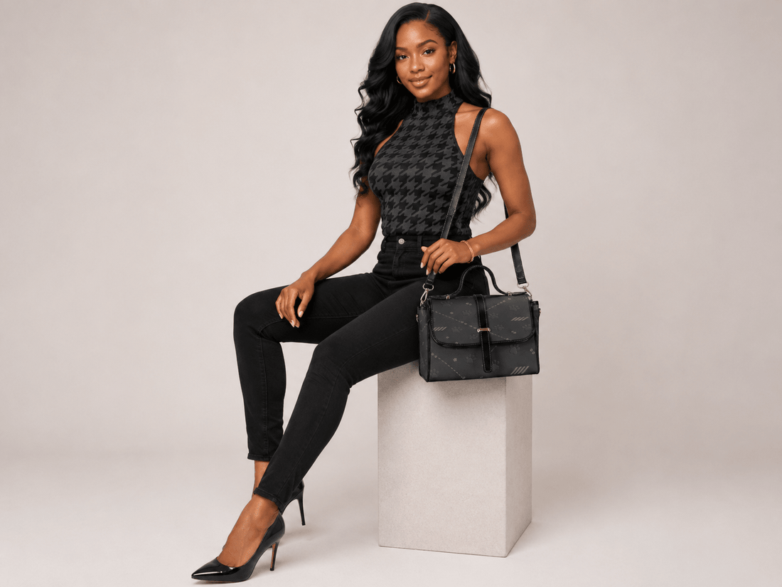 Rich and Rich Women’s Leather Black Paw Satchel Bag | Black Paw Print Handbag - Rich and Rich Homeopportunities