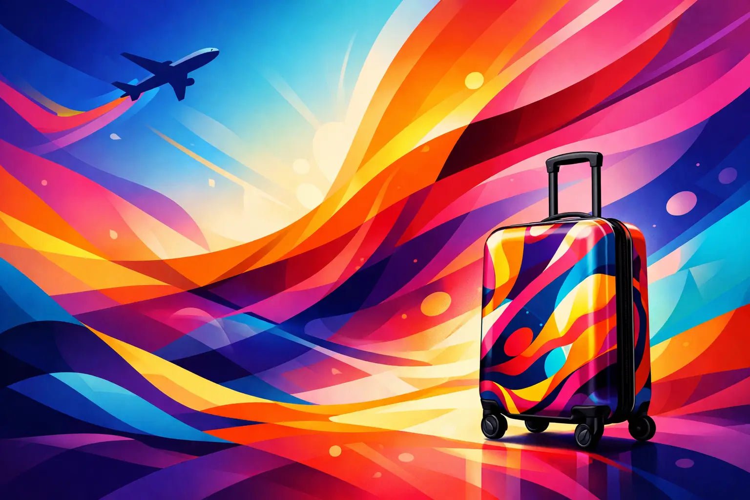 Carry On Luggage With Print That Travels Vividly
