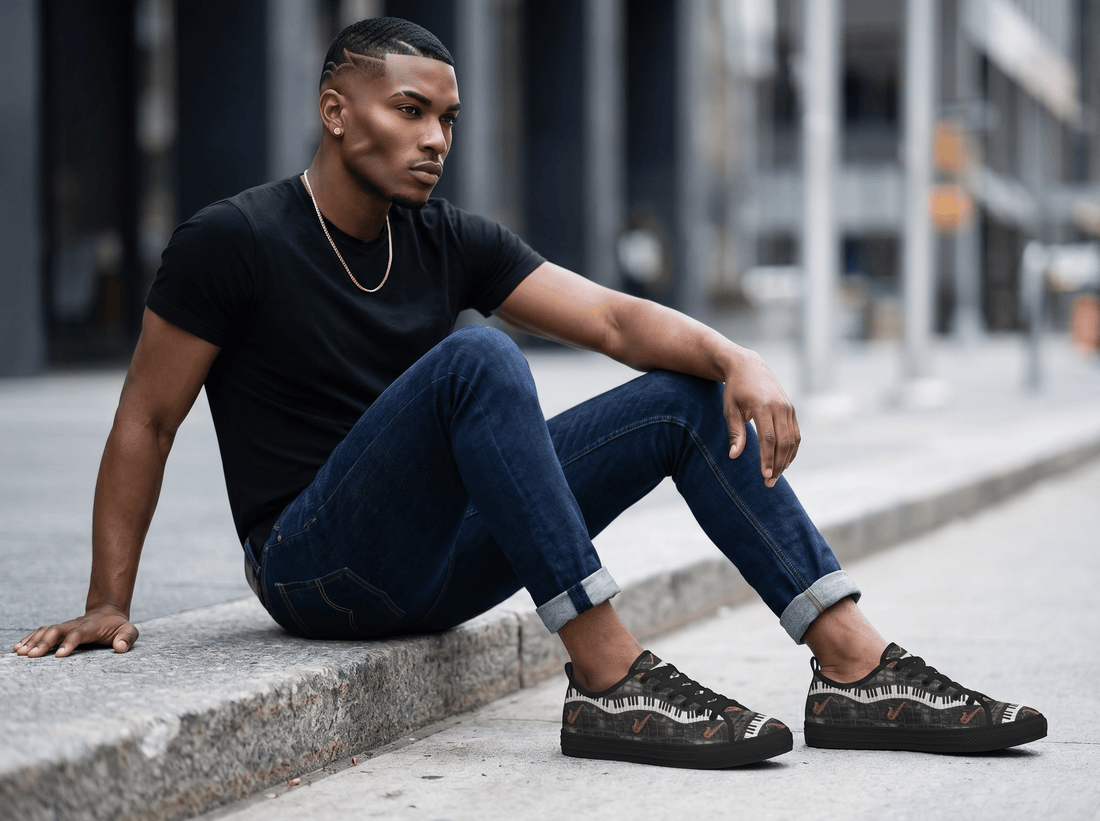 Step to the Rhythm: Why the Rich and Rich Men's Black Camo Piano Saxophone Canvas Sneakers Are a Must-Have - Rich and Rich Homeopportunities