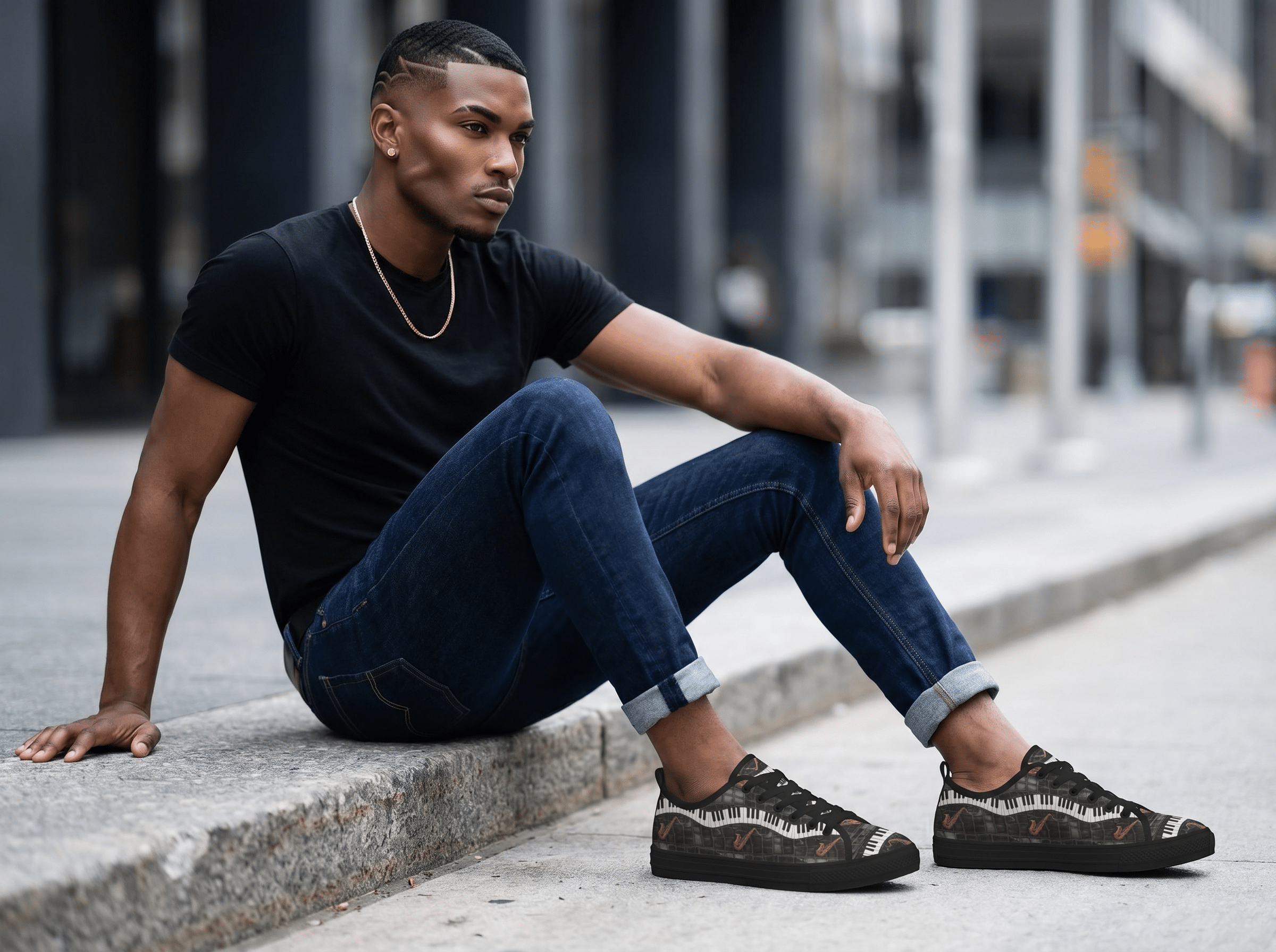 Step to the Rhythm: Why the Rich and Rich Men's Black Camo Piano Saxophone Canvas Sneakers Are a Must-Have - Rich and Rich Homeopportunities