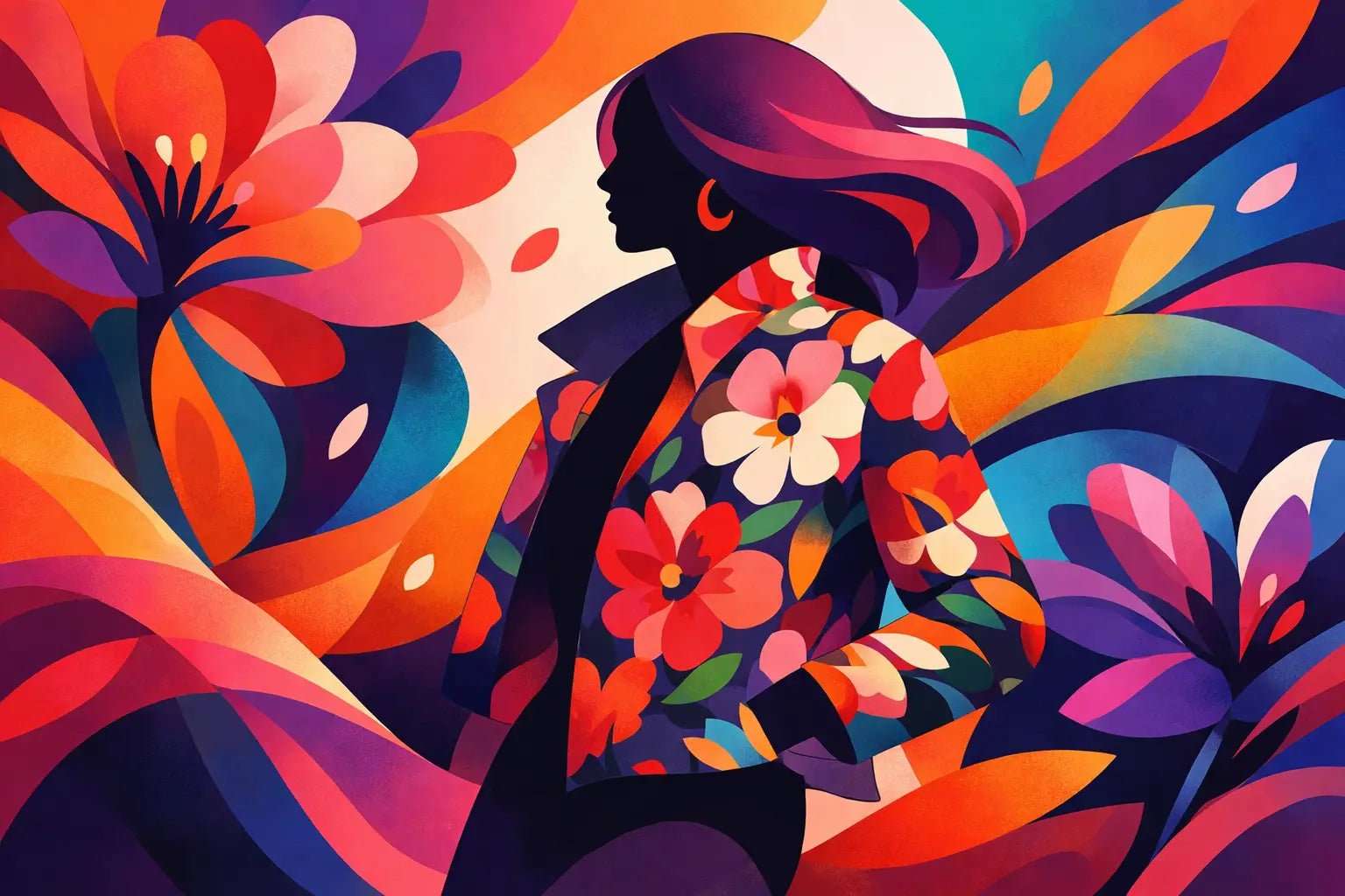 How to Style Floral Outerwear With Real Presence