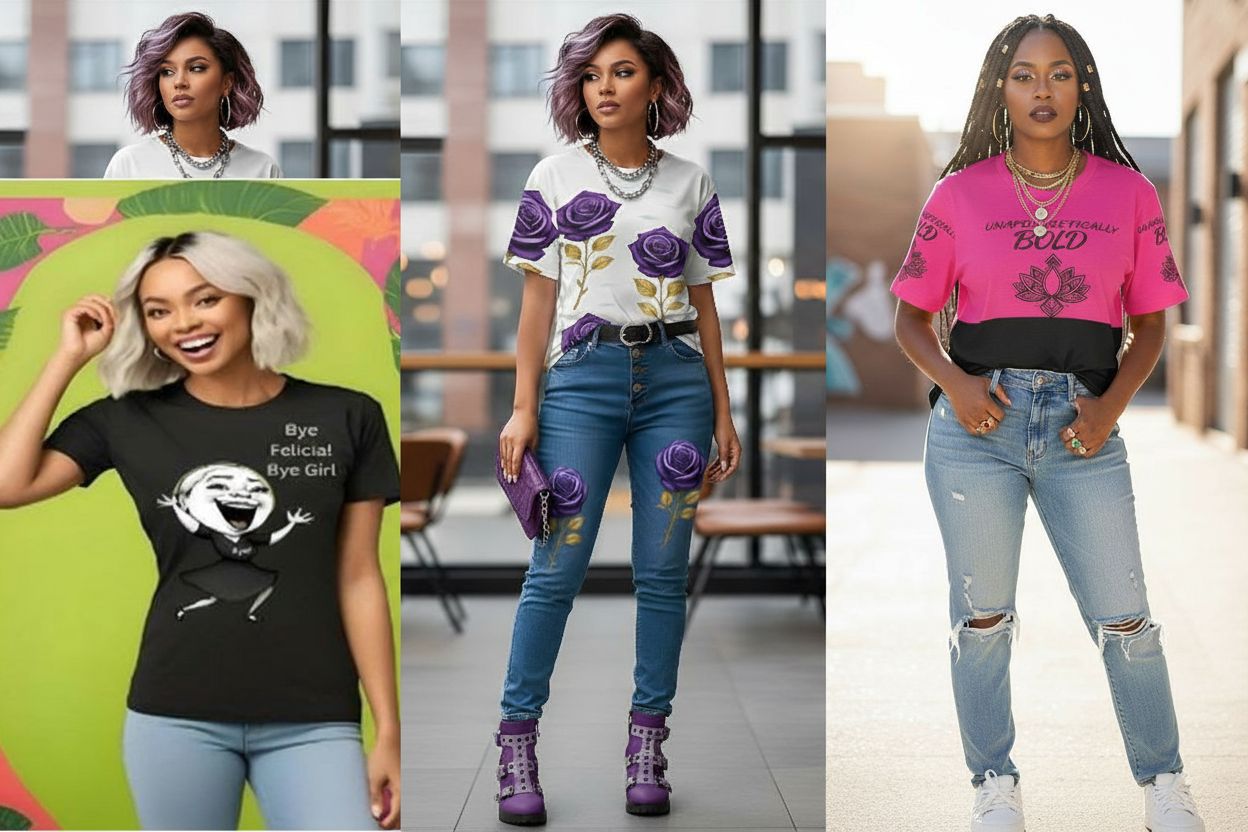 Men and Women T-shirts and Jeans