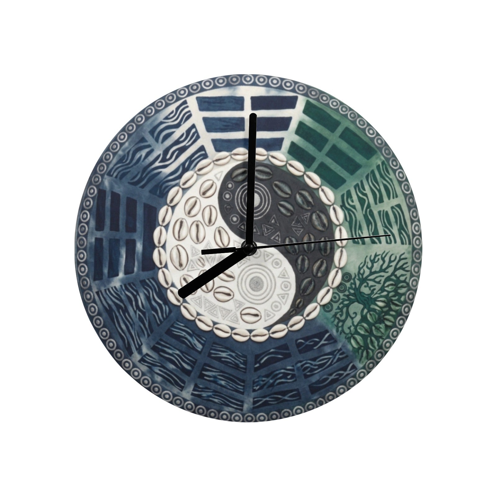 Rich and Rich Ocean Balance Circle of Serenity Wall Clock