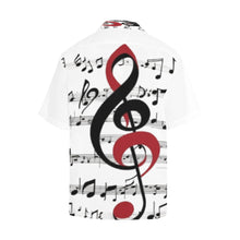 Load image into Gallery viewer, R&amp;RH Men&#39;s Musical Notes Hawaiian Shirt Hawaiian Shirt (Model T58)
