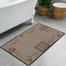 Load image into Gallery viewer, Rich and Rich Elegant Brown Floral Rug With Geometric Motif Area Rug with Black Binding 31"x20" (USA)
