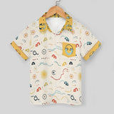 Bright yellow unisex children's short‑sleeve shirt with slim fit and simple designer look — additional view 13