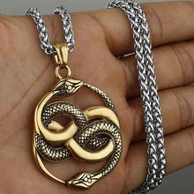 Load image into Gallery viewer, Mens Snake Pendant Necklace Set with Casual Mechanical Watch Fashion Accessory

