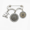Rich and Rich Women's Black Gold Baroque Charm Brooch