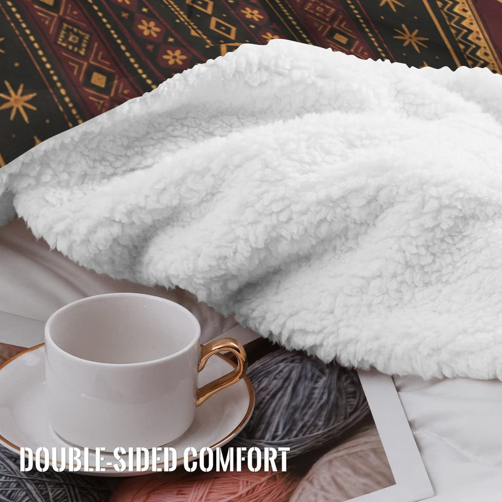 Rich and Rich Harmony Heritage Sherpa Fleece Blanket 90 x 108 - Rich and Rich Homeopportunities