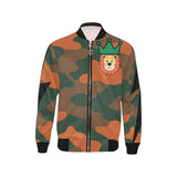 Critter Kicks Boys Orange Camouflage King Of The Jungle Bomber Jacket