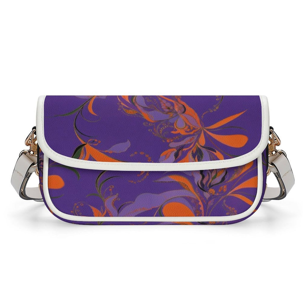 Rich & Rich Purple Passion Botanical Flap Shoulder Handbag