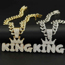 Load image into Gallery viewer, Men&#39;s Fashion Necklace with Diamond Pendant in Alloy
