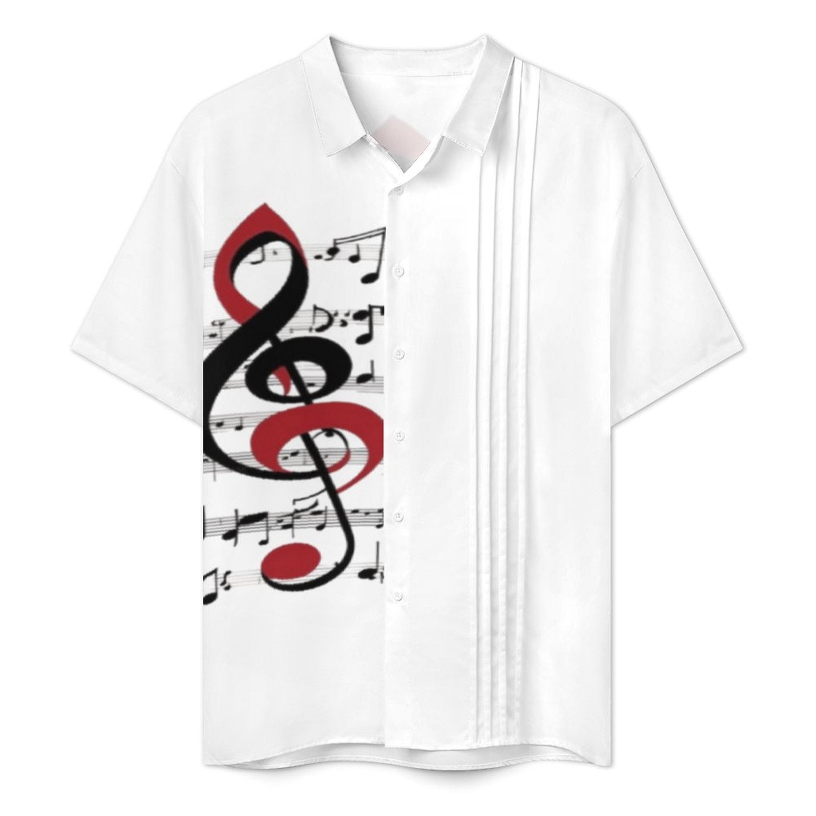 Men's short sleeve lapel collar shirt in light fabric with button front