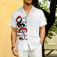 Load image into Gallery viewer, Short sleeved shirt Men&#39;s Lapel Collar Folds Design Shirt
