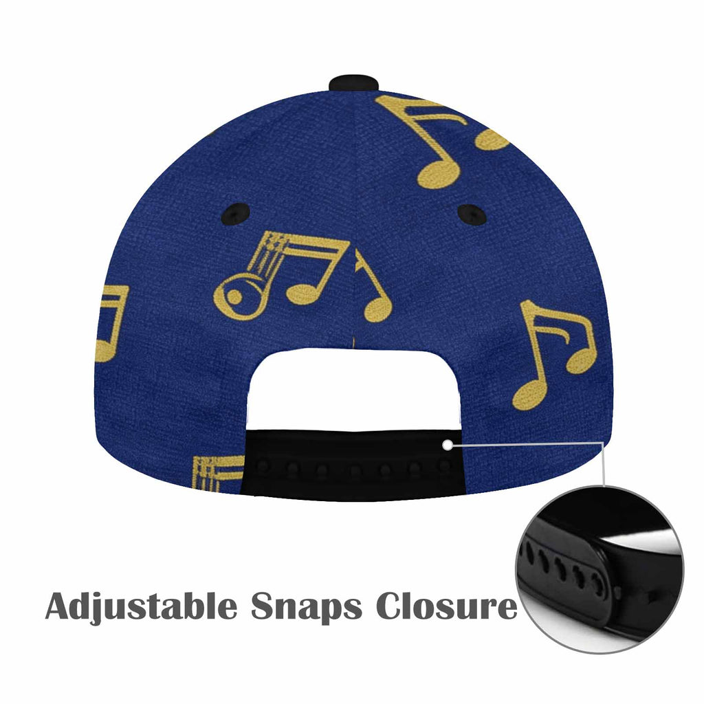 Rich and Rich Royal Blue Musical Notes Unisex Snapback Hat