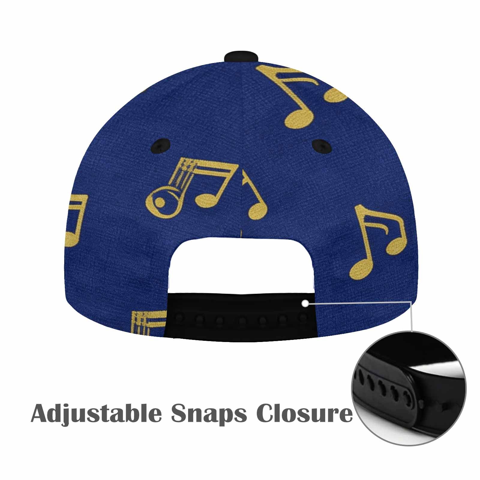 Rich and Rich Royal Blue Musical Notes Unisex Snapback Hat