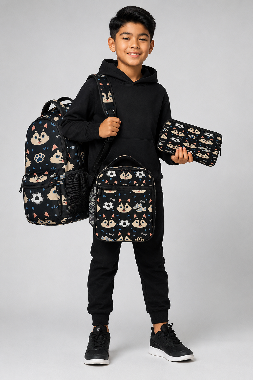 Rich and Rich Sport Utility Unisex Cats and Soccer Three Piece Set Combination