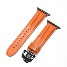 Load image into Gallery viewer, Luxury Full-Grain Leather Butterfly Buckle Band for Apple Watch
