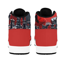 Load image into Gallery viewer, R&amp;RH Chess Game Men&#39;s High Top Black Sneakers

