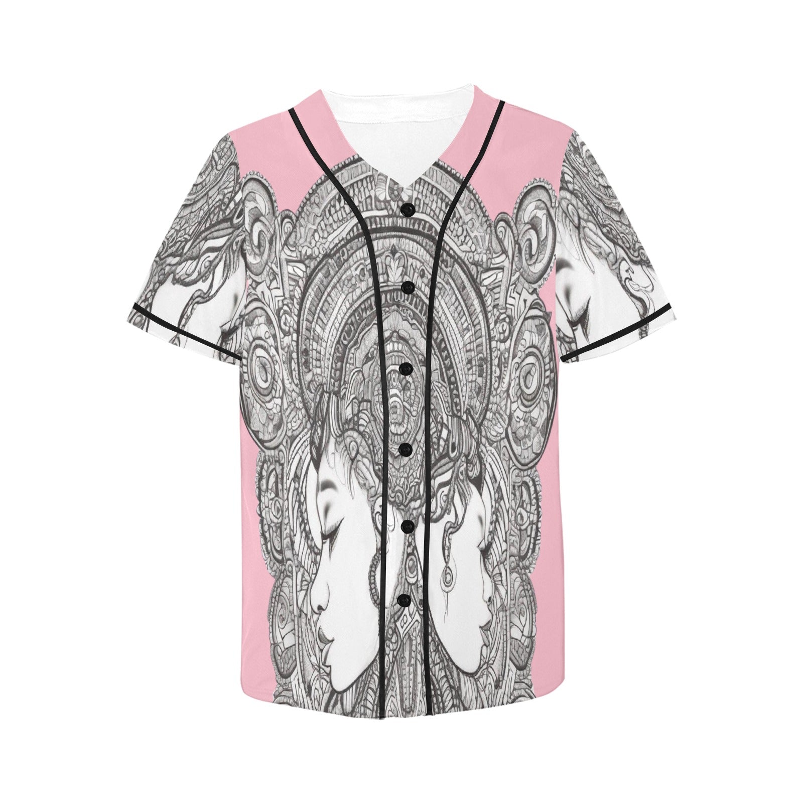 Rich and Rich Pink Destiny Pink Women's Baseball Jersey in premium mesh fabric