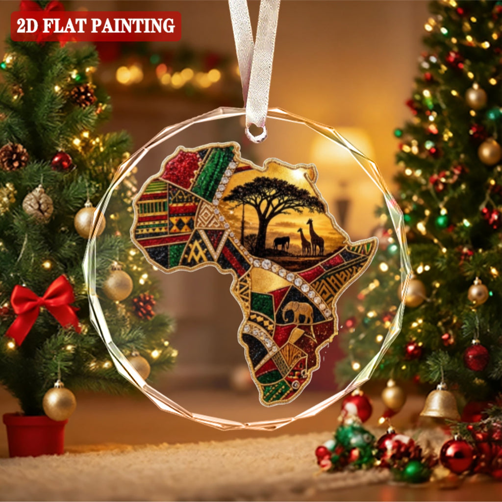 A Rich and Rich Round Crystal Glass Ornament of Africa