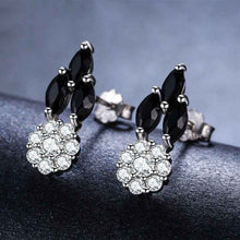 Load image into Gallery viewer, Full Diamond Zircon Earrings - Copper-Plated Design
