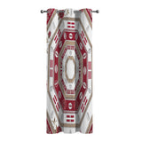 Crimson tribal blackout curtain panel 52 x 84 with metal grommets and bold pattern — alternate view