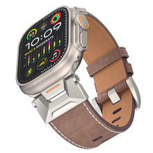 Load image into Gallery viewer, Mecha-Inspired Vintage Leather Band for Apple Watch

